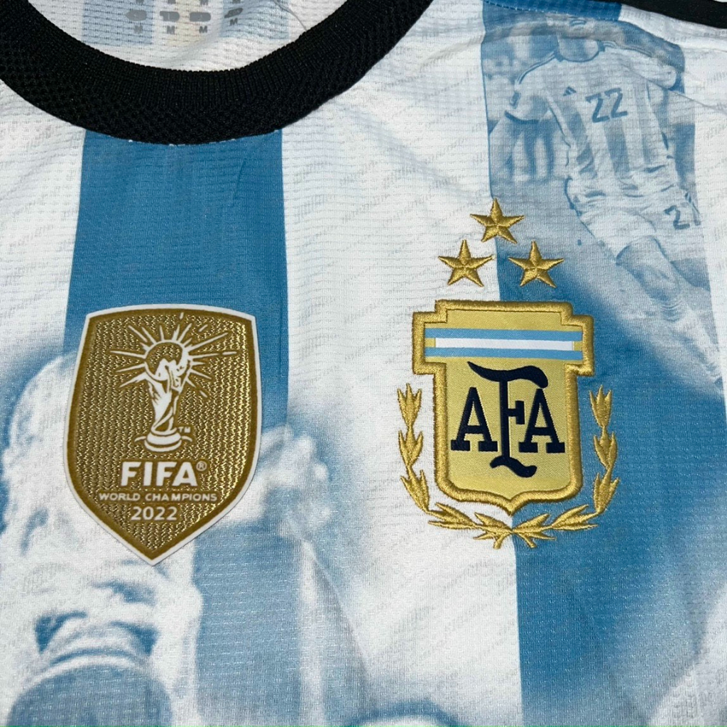 Sét Quần Áo Quần Bóng Đá Đội Tuyển Argentina Kỉ Niệm 2022 -Chất Polyes