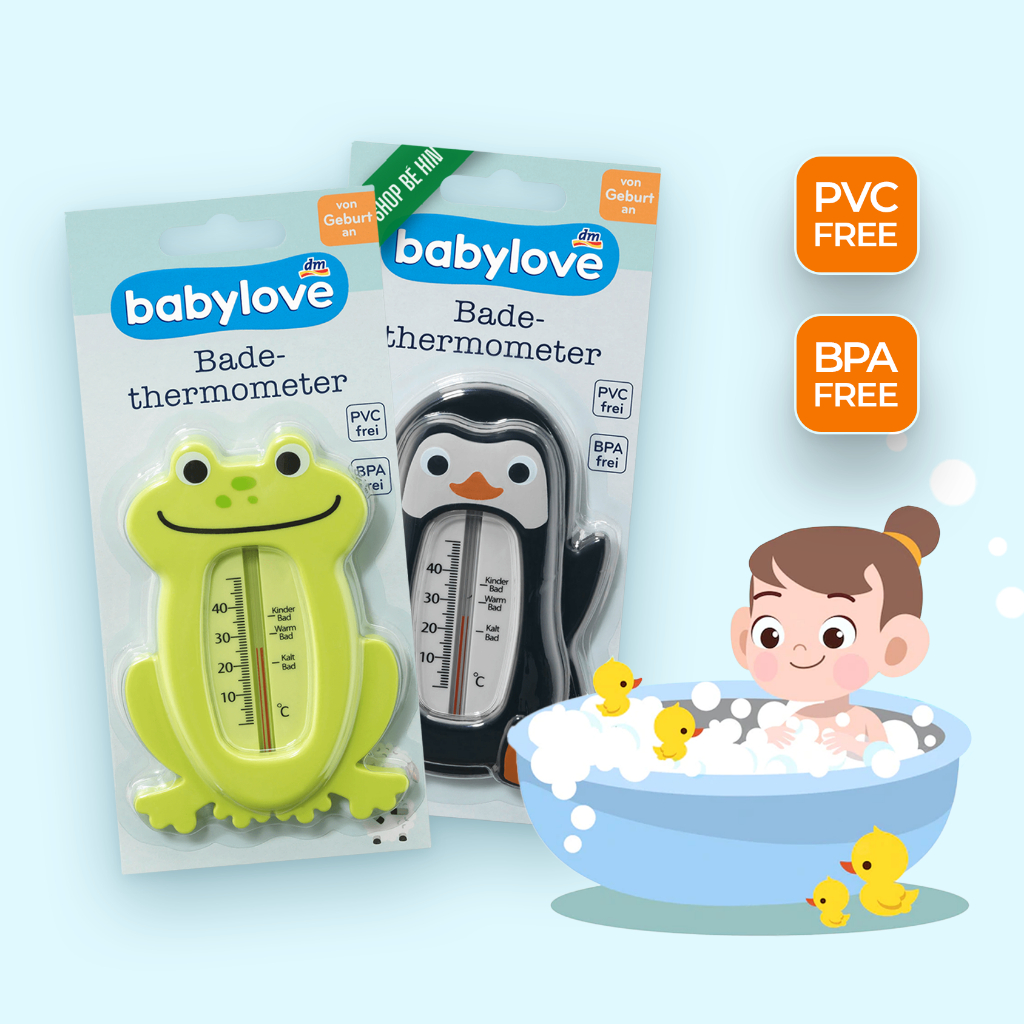 Nhiệt kế đo nước tắm cho bé Babylove, Hàng Đức chính hãng
