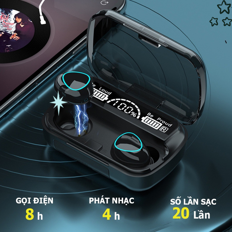 Tai Nghe Bluetooth M10 Pro Không Dây Phiên Bản Nâng Cấp Pin Trâu, Có Chạm Cảm Ứng - M.10 odeo_official