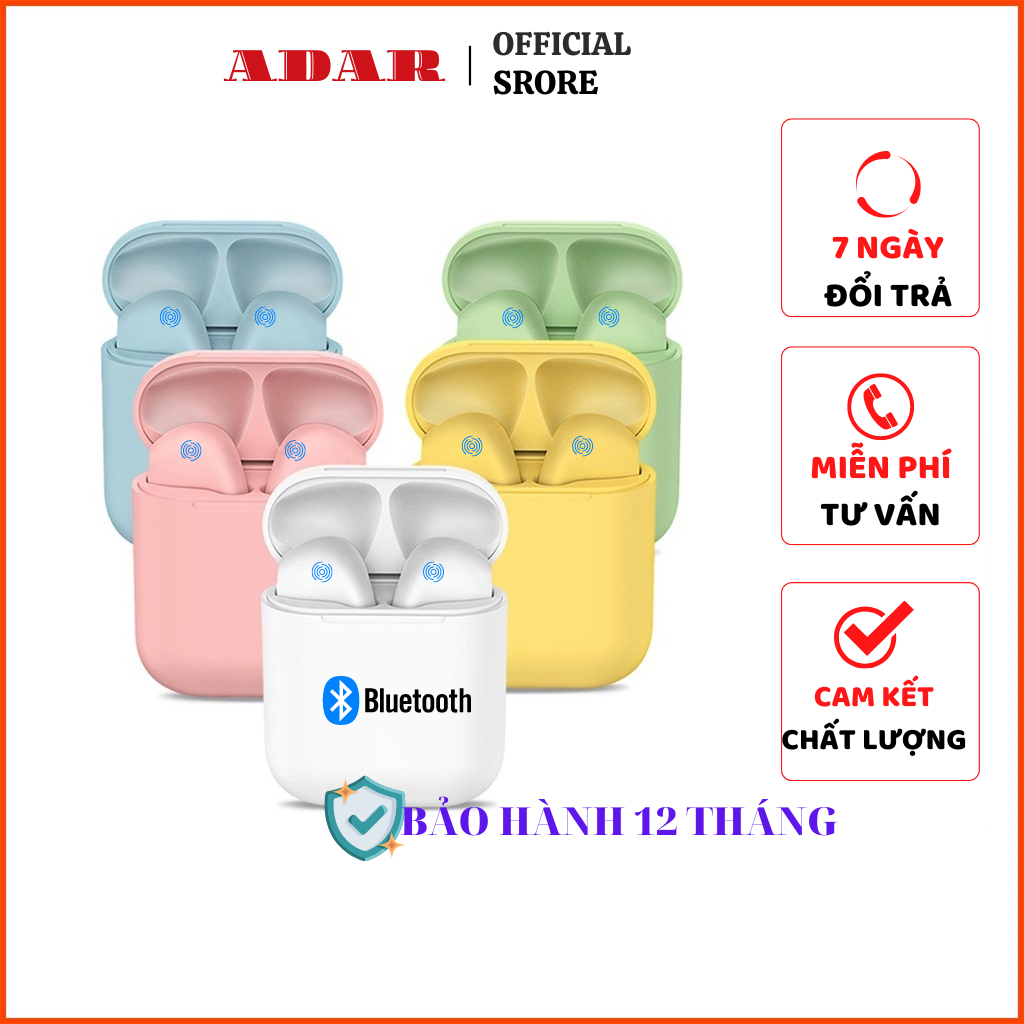 Tai Nghe Bluetooth J12 Không Dây TWS Cảm Ứng Chạm Khử Tiếng Ồn Dùng Chơi Game, Nghe Nhạc J12_Mau -odeo_official