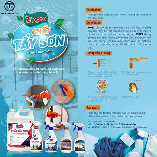Chất Tẩy Sơn, Băng Keo, Tẩy Sơn Cao Cấp Success 350ml - Làm Sạch Nhanh, Hiệu quả cao