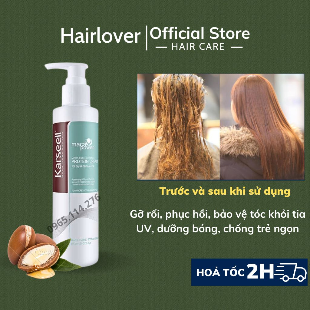 Kem xả khô phục hồi tóc uốn nhuộm hư tổn khô xơ KARSEELL xả khô cho tóc xoăn giữ nếp tóc mềm mượt hương nước hoa