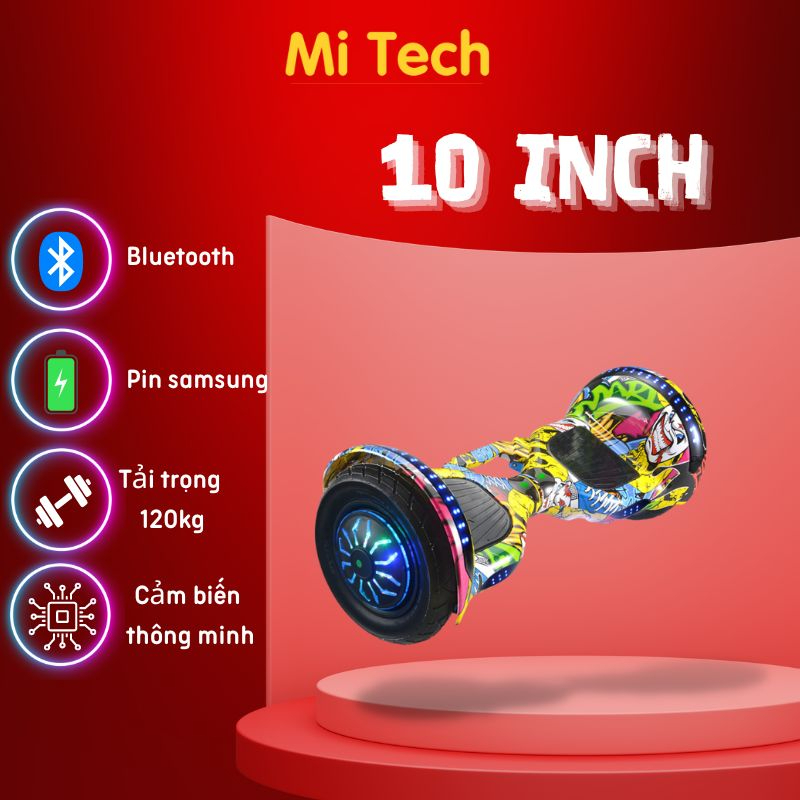 Xe Điện Cân Bằng 10 inch🌿 Smart Balance Wheel 💥 Kết nối Bluetooth [ Tặng kèm Bơm và đồ bảo hộ]