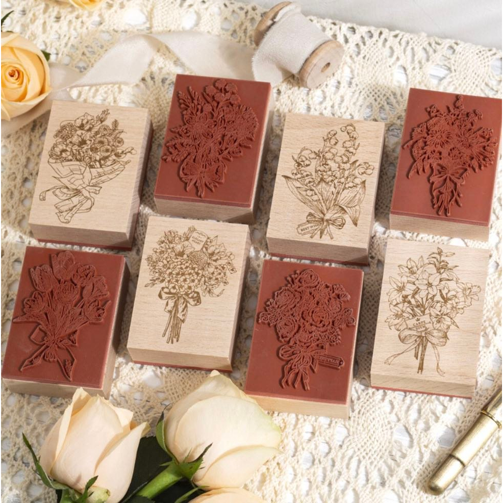 Con dấu gỗ trang trí BOUQUET STAR WISH Series