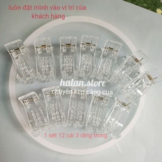 Vỉ kẹp tóc càng cua 3 răng 12 cái giá rẻ