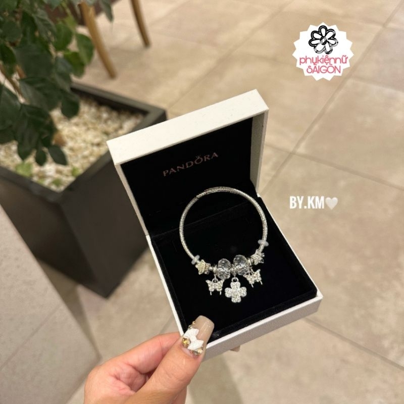 ❤Nhiều mẫu❤ Vòng tay Pandora Full Charm dây mảnh cao cấp siêu xinh (K Box)
