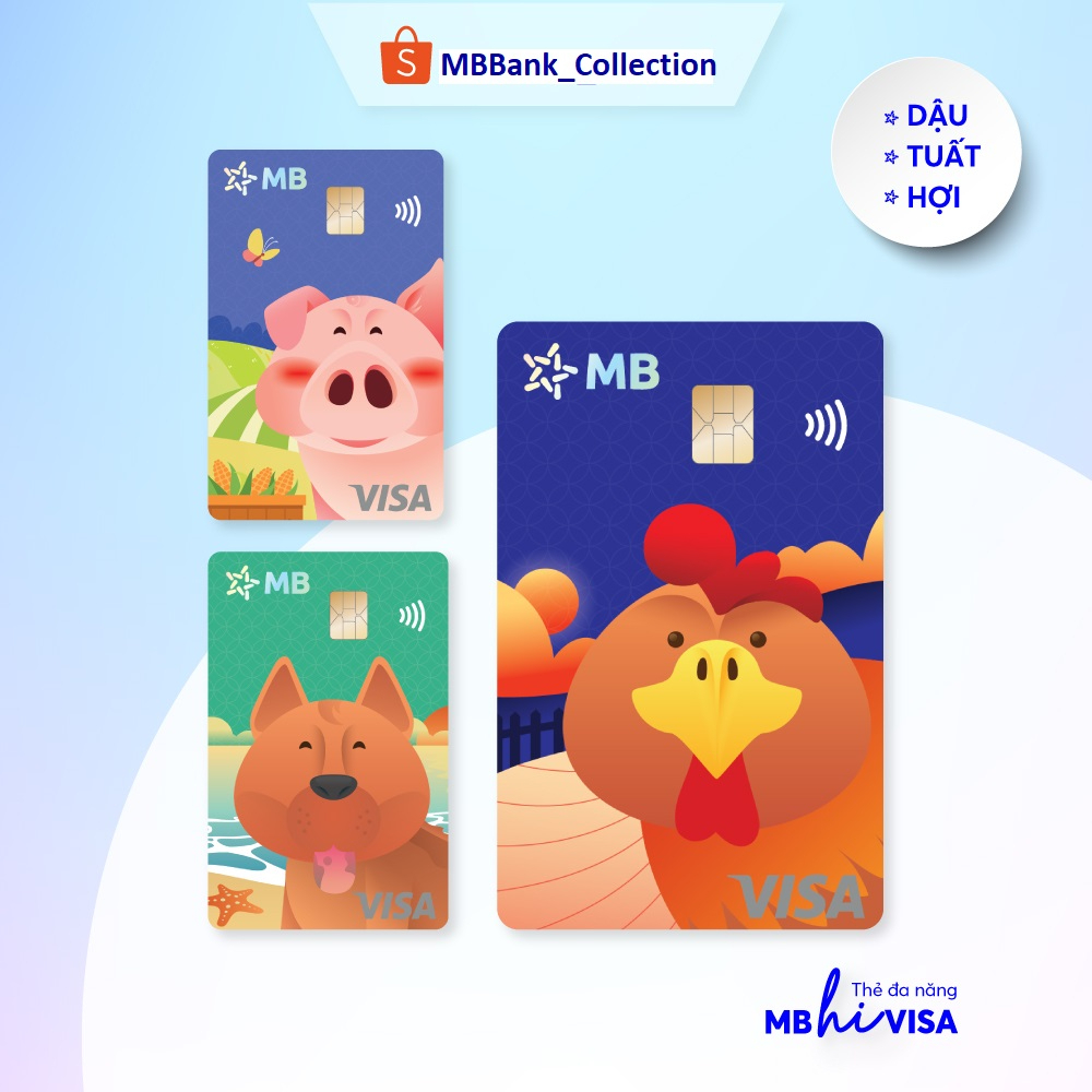 Bộ sưu tập thẻ MB Hi Visa Collection - 12 Con Giáp (Dậu-Tuất-Hợi)