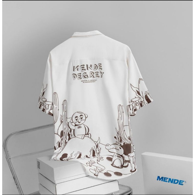 Áo sơ mi MENDE - DESERT COLLAB SHIRT chính hãng chất liệu vải lụa mềm mại, thoáng mát phong cách trẻ trung.