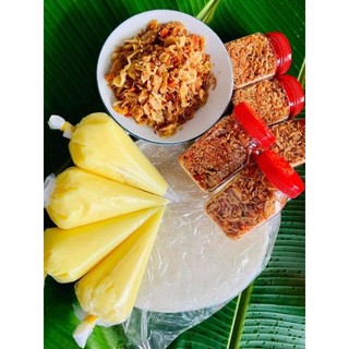 Set 800g - 500g bánh tráng + 150g bơ + 150g muối tôm hành phi