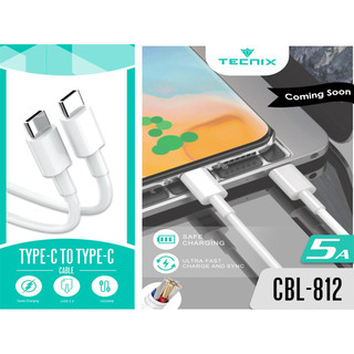 CÁP CHUYỂN ĐỔI CỔNG TYPE-C RA CỔNG TYPE-C 5A CBL-812 TRẮNG TECNIX