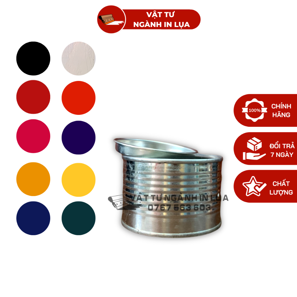 Mực in lụa in trên nhựa PP, PE, ly trà sữa, khăn lạnh, túi xốp hũ 100 gram