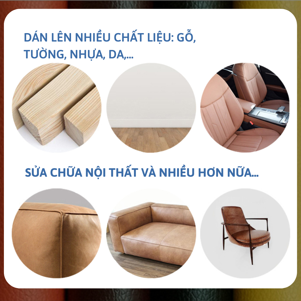 Miếng dán vải da PU kích thước lớn sửa ghế sofa đồ da tự dính 6M | BigBuy360 - bigbuy360.vn