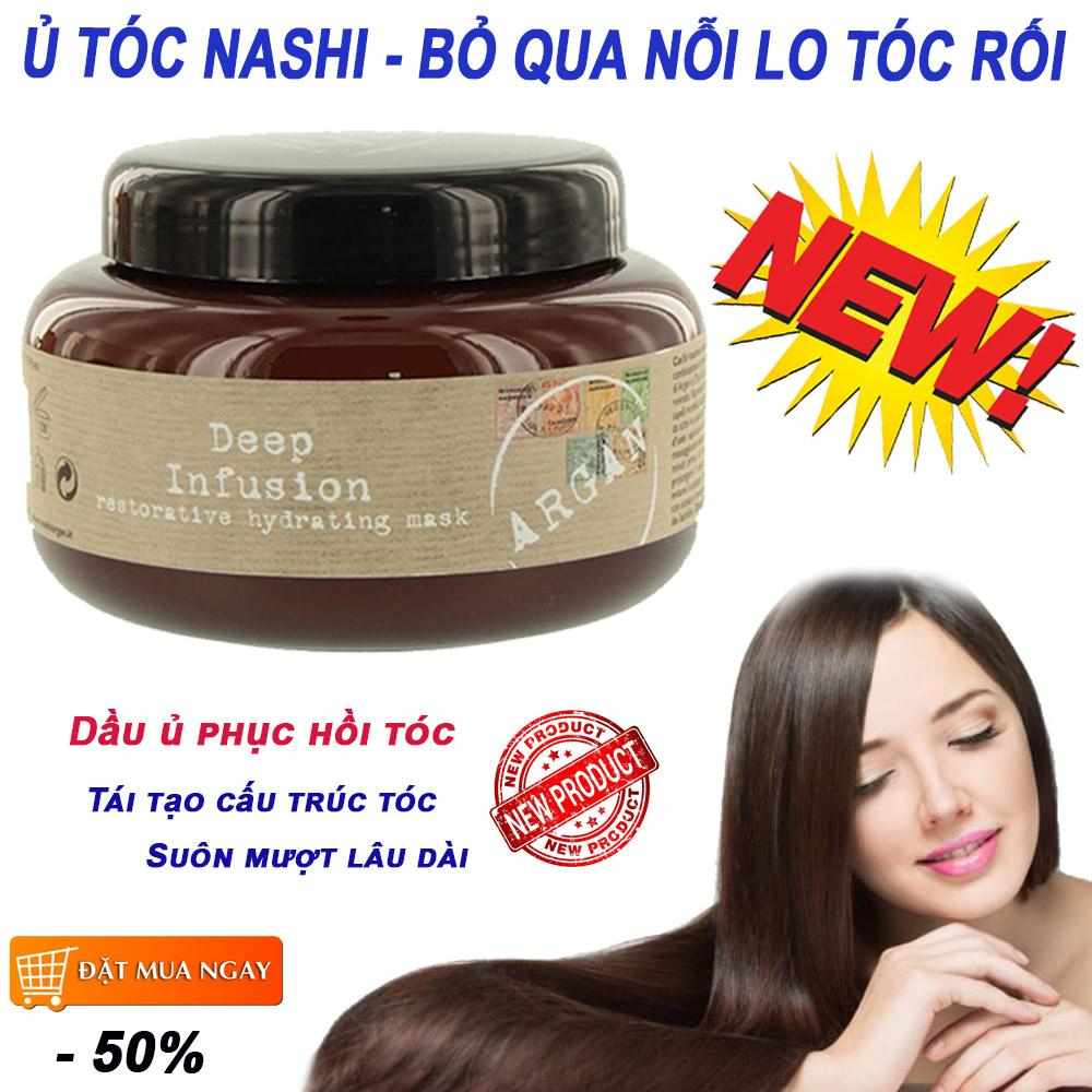 Dầu Hấp Tóc Nashi Argan, Kem Ủ Phục Hồi Tóc.Phục hồi tóc hư tổn, dưỡng tóc giúp tóc mềm mượt, dày hơn, bảo vệ