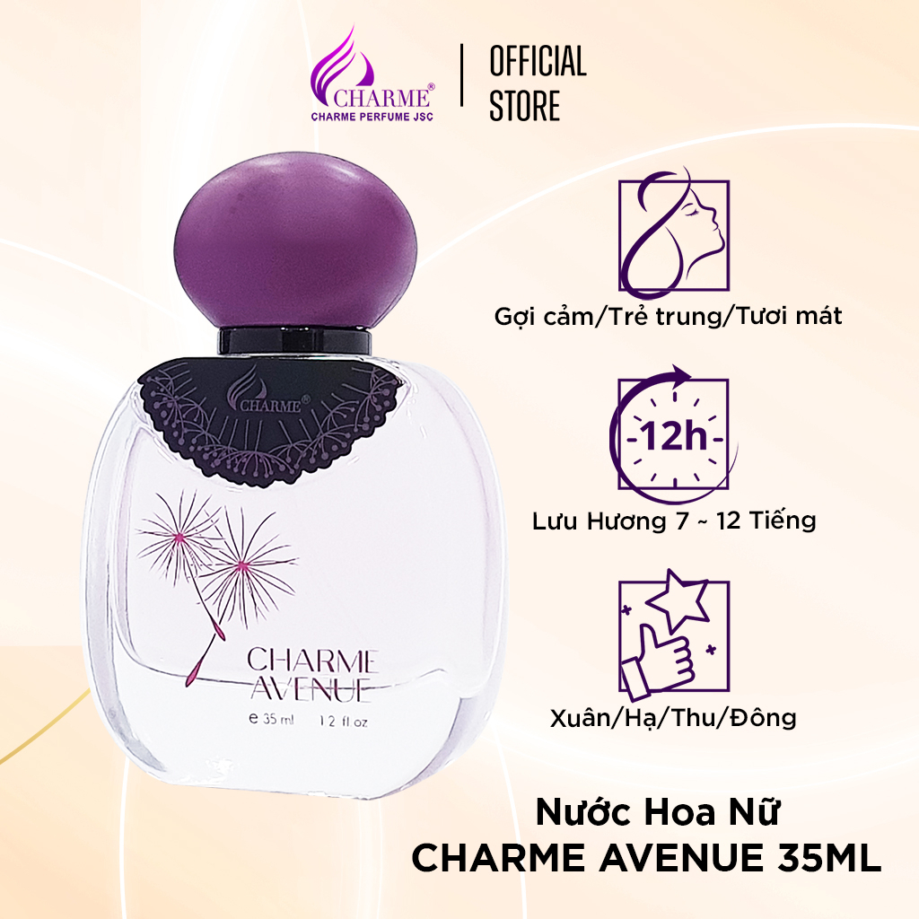 Nước hoa nữ thơm lâu, Charme Avenue, mùi hương hoa cỏ, nhẹ nhàng, quyến rũ, lưu hương lâu, 35ml