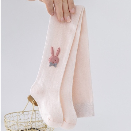 Quần tất, quần lưới đính họa tiết nơ và thỏ chất liệu cotton mềm mại cho bé