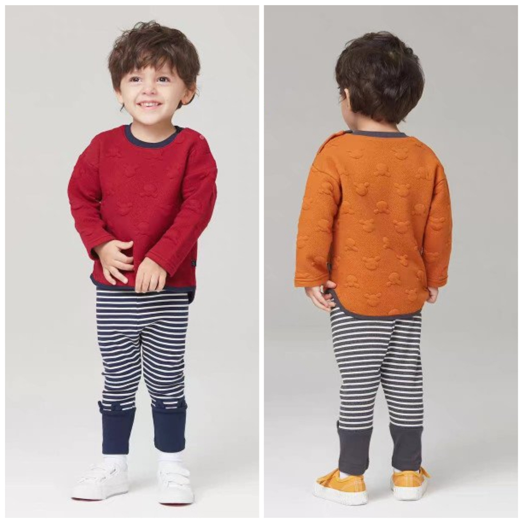 Bộ nỉ len xốp cho bé Happy Land gấu cá tính Nga Fish B1L0X9