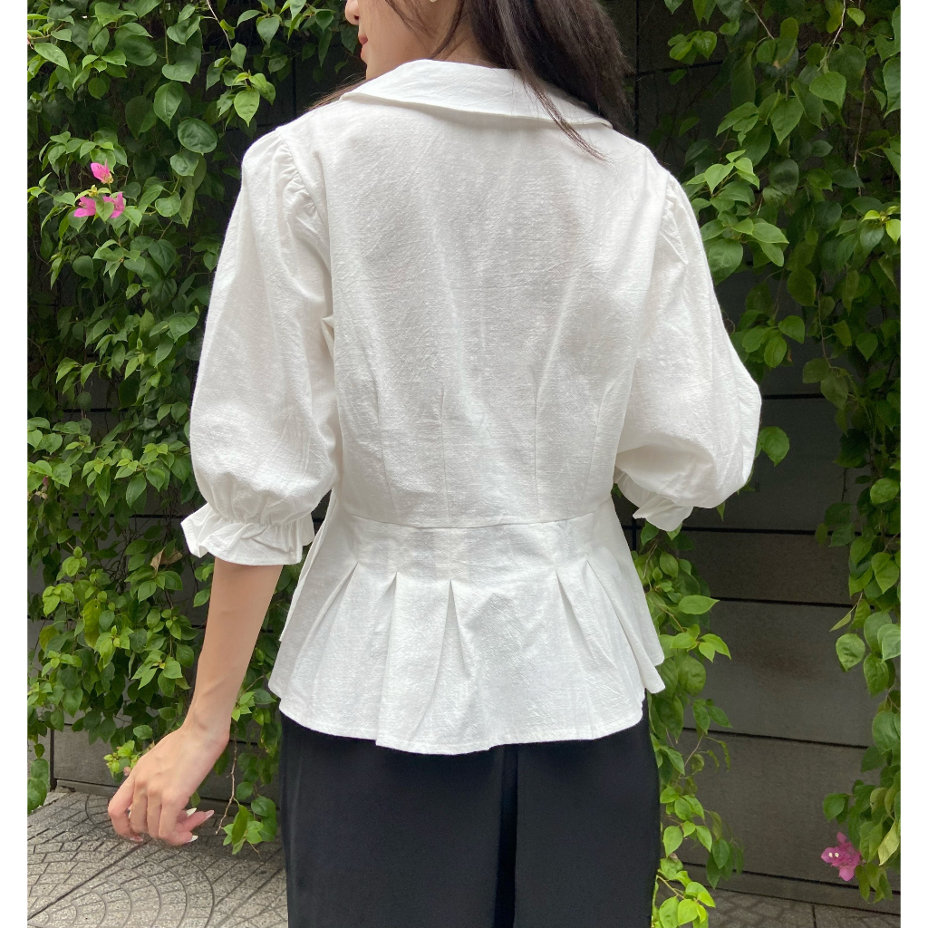 Áo kiểu nữ kem - Lovadova 22B05C002