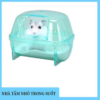 1 nhà tắm nhỏ trong suốt cho hamster-rat-đuôi mập