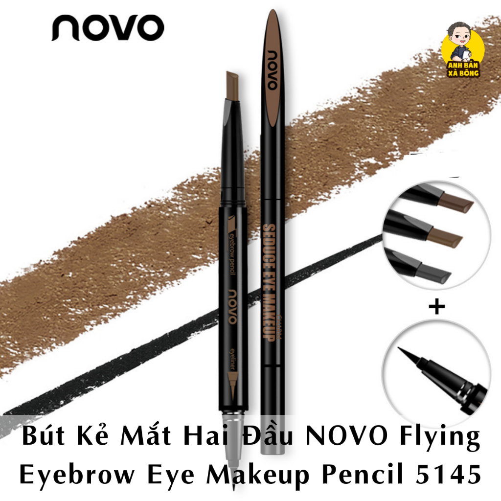 Bút Kẻ Mắt Hai Đầu NOVO Flying Eyebrow Eye Makeup Pencil 5145