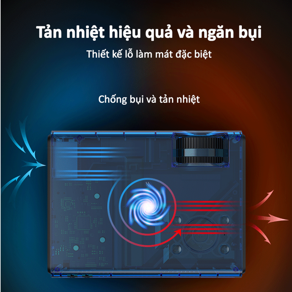 Máy chiếu phim mini kết nối Wifi 5G Bluetooth hình ảnh sắc nét HD 1080P 3D 4K phản chiếu từ điện thoại laptop cho gia đình giải trí dạy học văn phòng