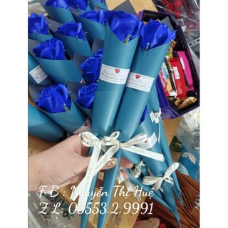 SỈ 10 Hoa ốc quế Hàn Quốc màu xanh coban