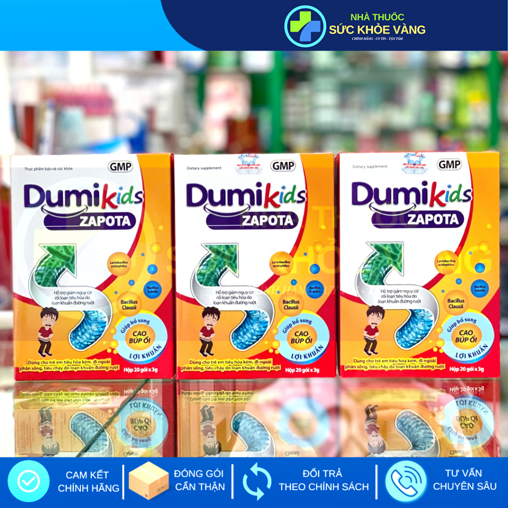 Dumikids ZAPOTA - Hỗ Trợ Bổ Sung Lợi Khuẩn Hiệu Quả, Giảm Nguy Cơ Rối Loạn Tiêu Hoá Do Loạn Khuẩn Đường Ruột