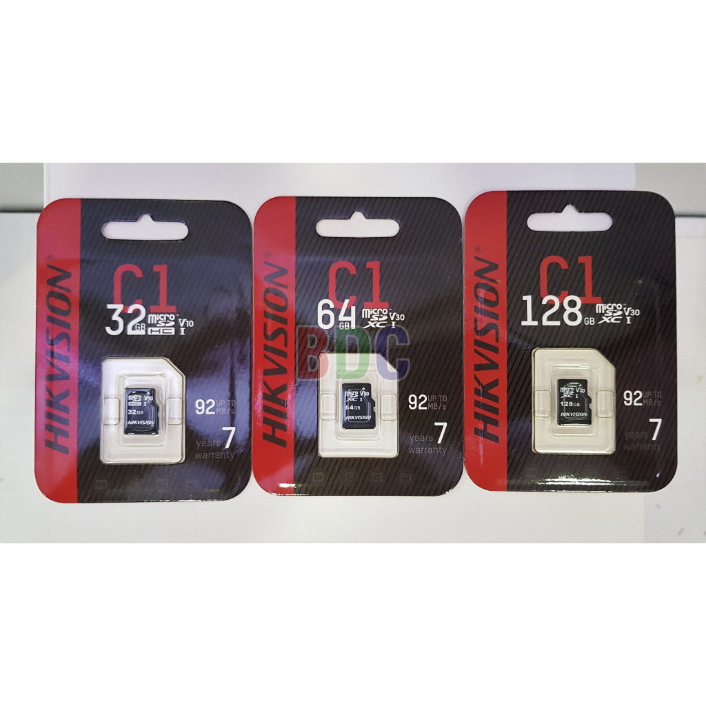 Thẻ nhớ 64GB Hikvision Class 10 Micro SD 92Mb/s - Chính hãng bảo hành 5 năm