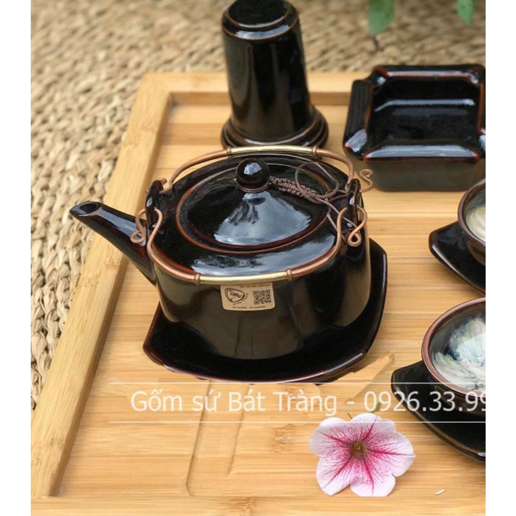 Ấm lẻ của bộ ấm trà men hỏa biến Nghệ Nhân