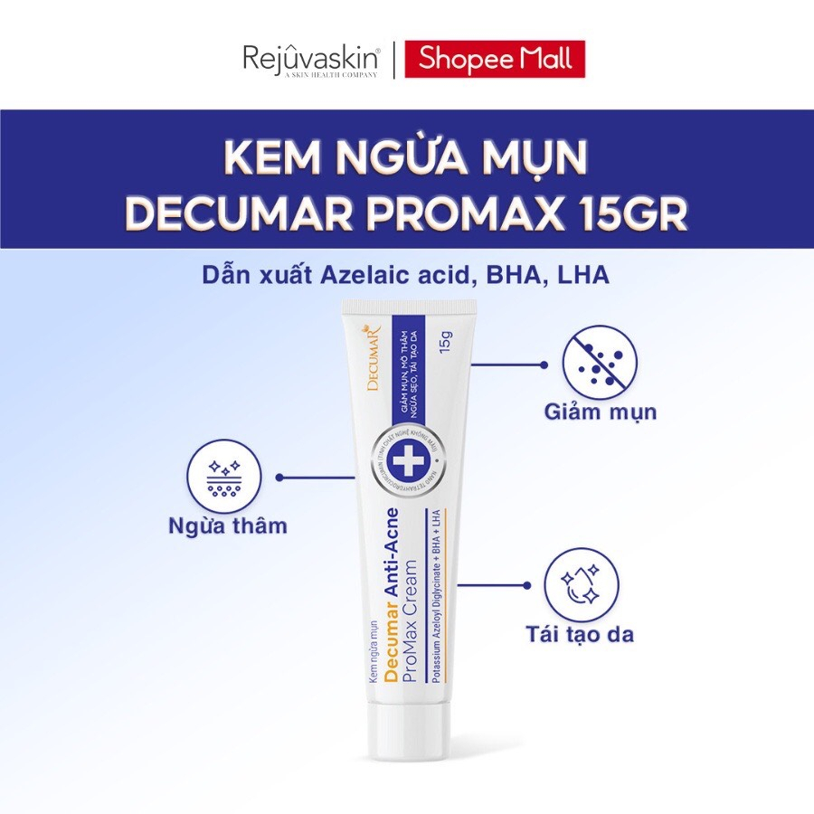Kem Ngừa Mụn Tái Tạo Da Decumar Anti-Acne Promax Cream