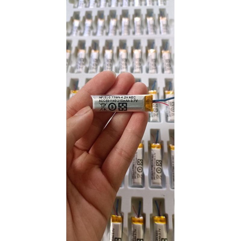Pin lipo 3.7v 210mAh 55x11x4mm mới