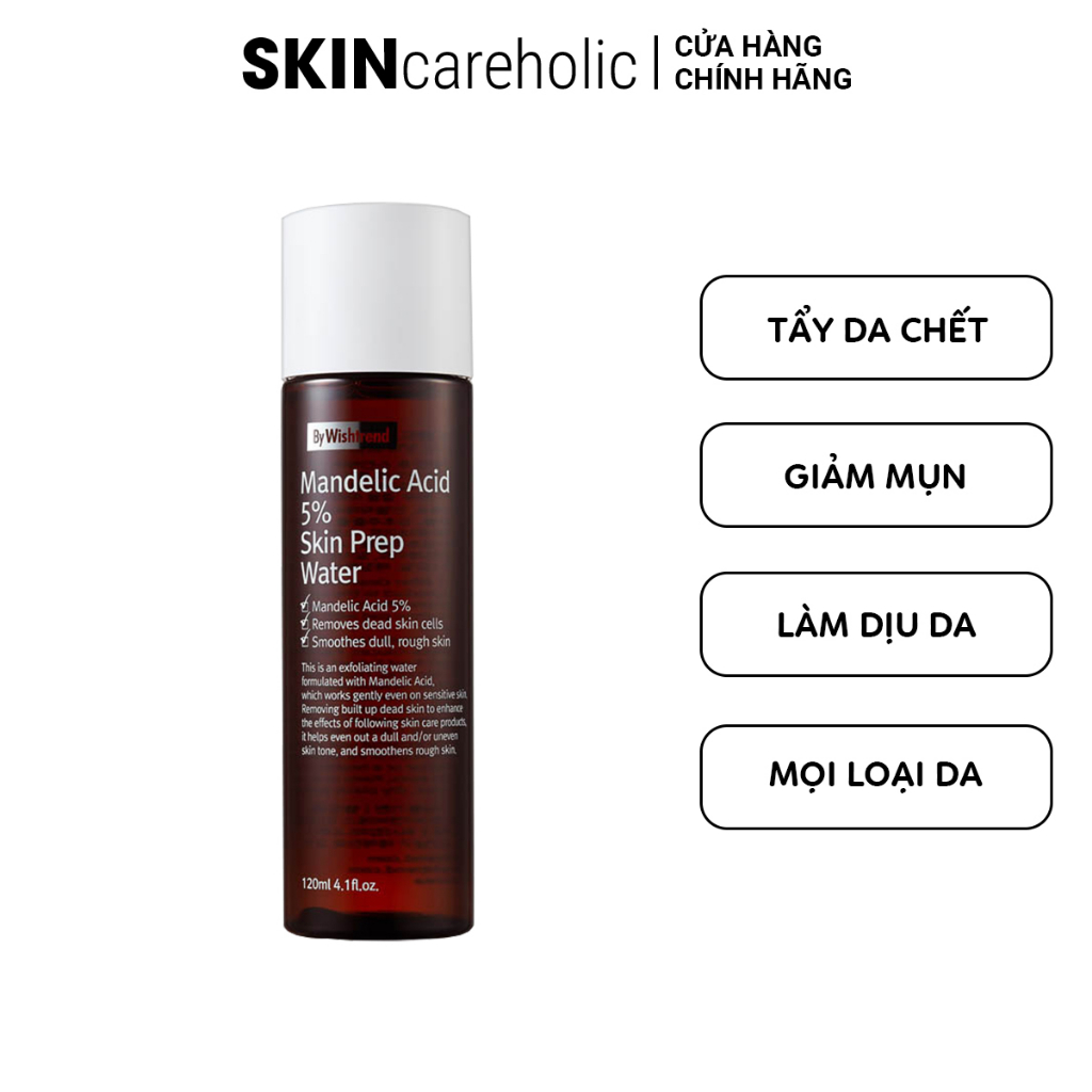 Tẩy Da Chết Cho Da Mụn, Nhạy Cảm By Wishtrend Mandelic Acid 5% Skin Prep Water