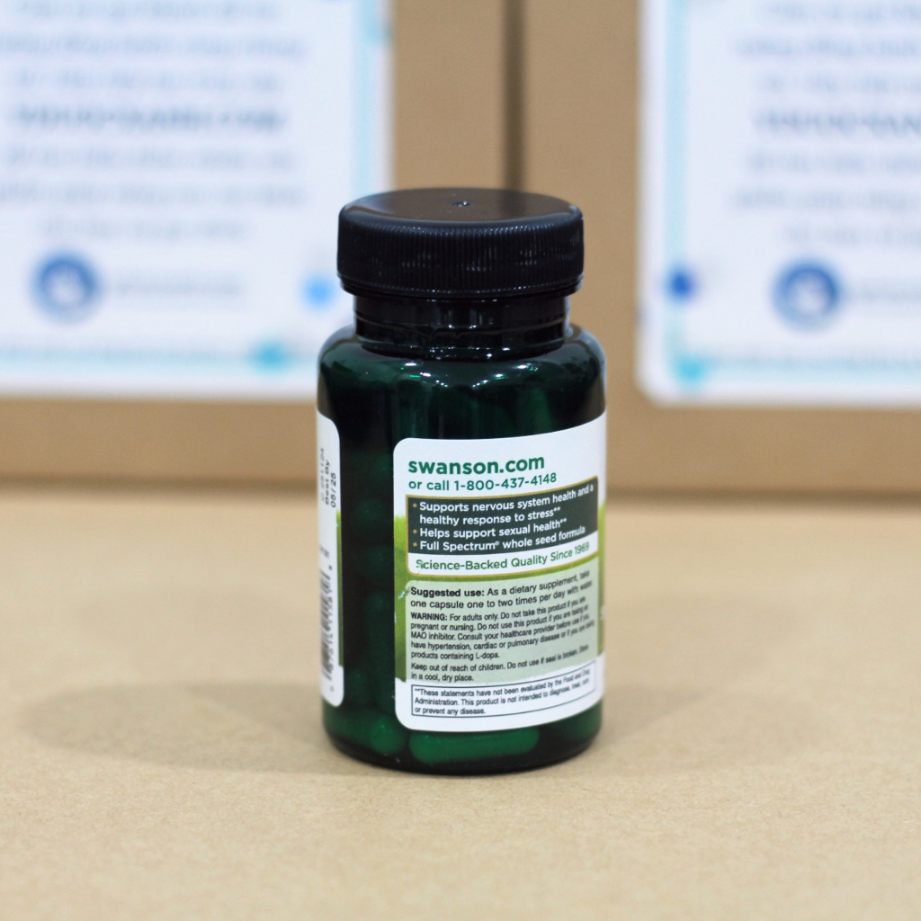 SWANSON MUCUNA PRURIENS, 60 viên, Hỗ trợ giảm căng thẳng và sức khỏe sinh lý