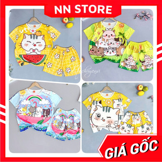 Đồ bộ bé trai bé gái 35kg mặc nhà in bò sữa hoạt hình dễ thương DBRBD SIZE S