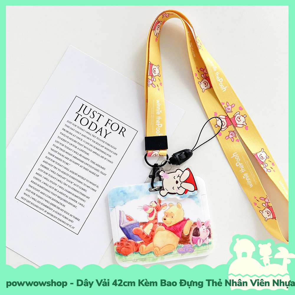 [Sẵn VN - Hỏa Tốc] NGANG Dây Đeo Thẻ 42cm Kèm Bao Đựng Thẻ Nhân Viên Nhựa PC Phong Cách Nhân Vật Hoạt Hình Disne.