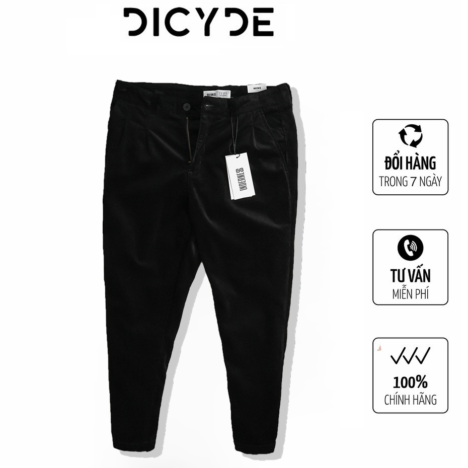 Quần Dài Nhung Tăm Nam DICYDE VI2.BN.D.UND.37 kiểu dáng slim fit tôn dáng cao cấp