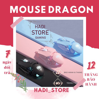 Chuột gaming, chuột chơi game máy tính pc, laptop có dây led rgb 6400 dpi g530 gragon chính hãng hadi_store gaming
