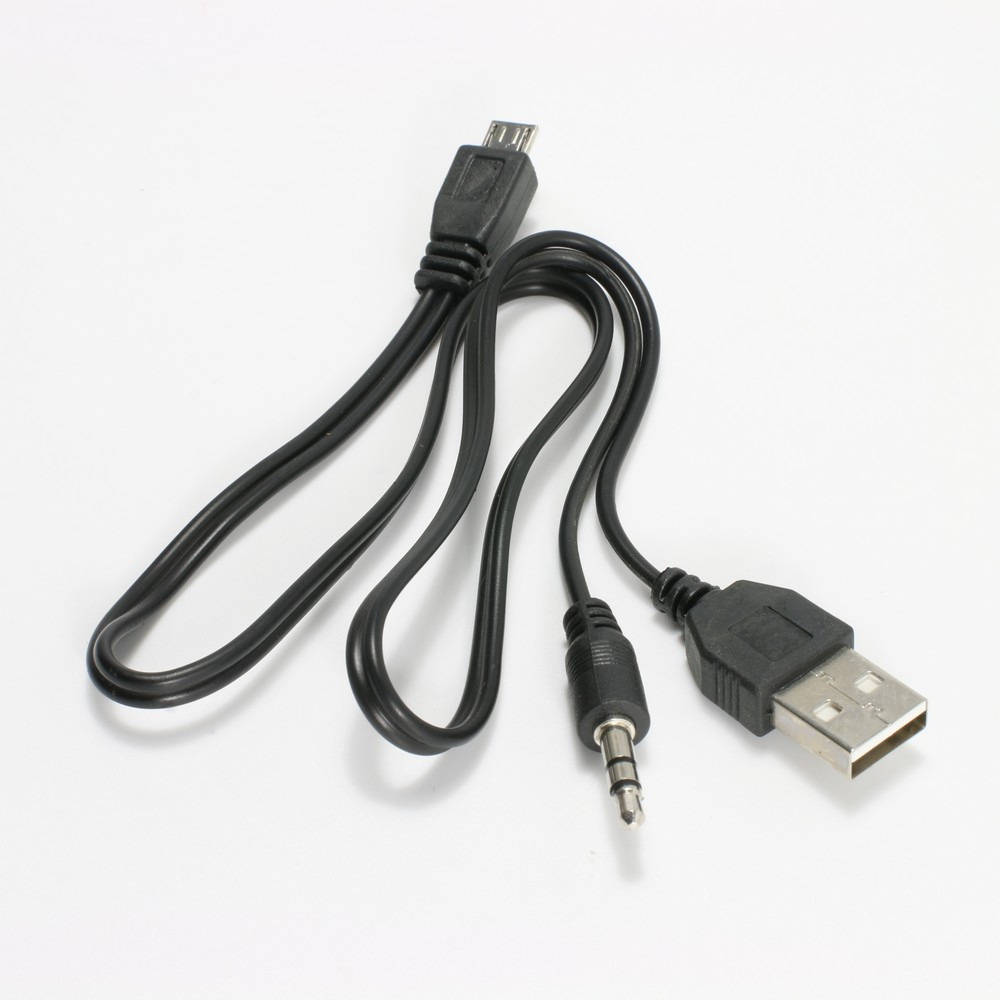 CÁP LOA 3 ĐẦU MICRO USB RA 3.5MM + USB 2.0