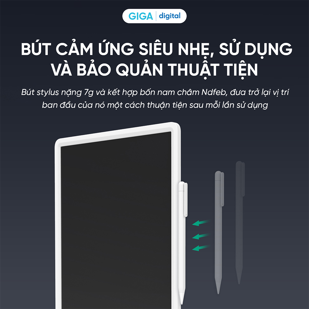 Bảng vẽ điện tử thông minh Xiaomi Mijia LCD 13.5'' + bút cảm ứng công nghệ tự xoá - An toàn cho bé