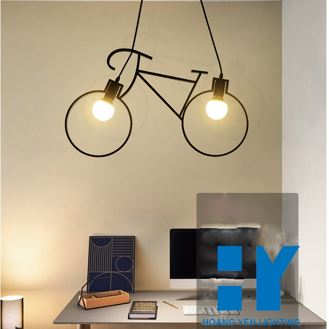 Đèn Thả: Mẫu đèn trang trí hình cây xe đạp.
