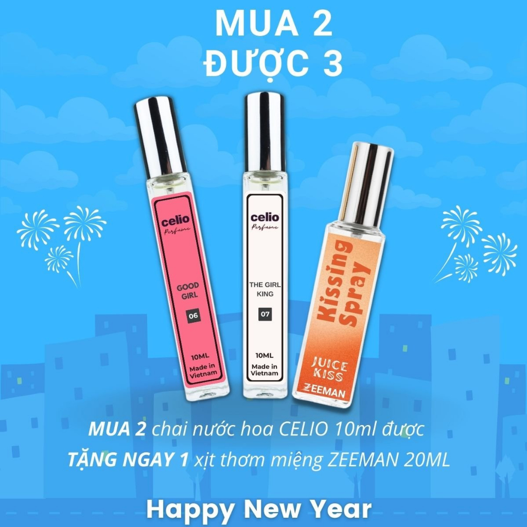 Nước Hoa Body Mist Nữ Thơm Lâu Hết Mùi, Cá Tính Ngọt Ngào, Nước Hoa Mini 10ml Dạng Xịt, Body Mist
