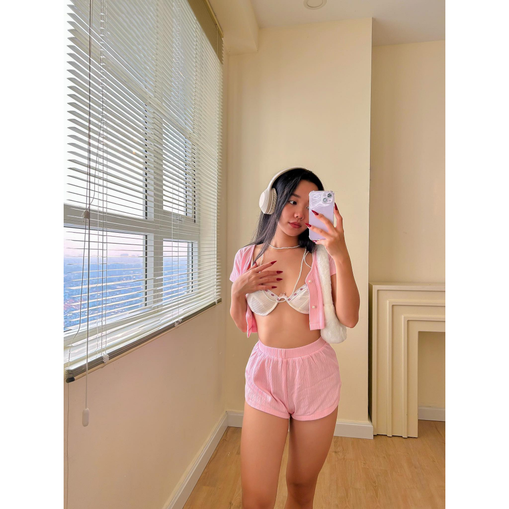 Cornpink House | Summer Love | Bộ đồ nữ cotton màu sắc mùa hè | Áo croptop | Quần đùi