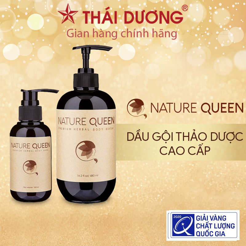 Dầu gội thảo dược cao cấp Nature Queen dung tích 100ml/480ml hạn chế tình trạng rụng tóc - Sao Thái Dương