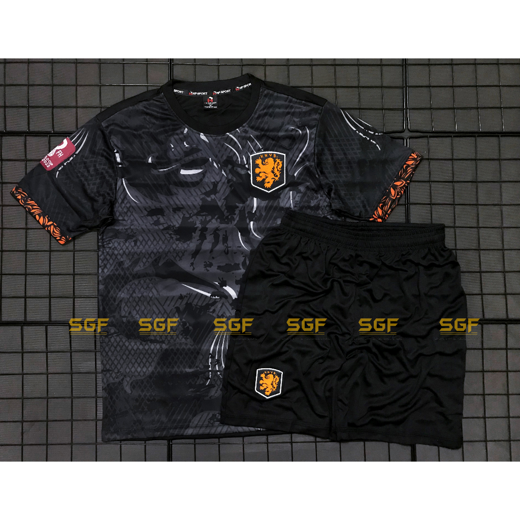 Đồ Bóng Đá HÀ LAN đen sân khách 2023