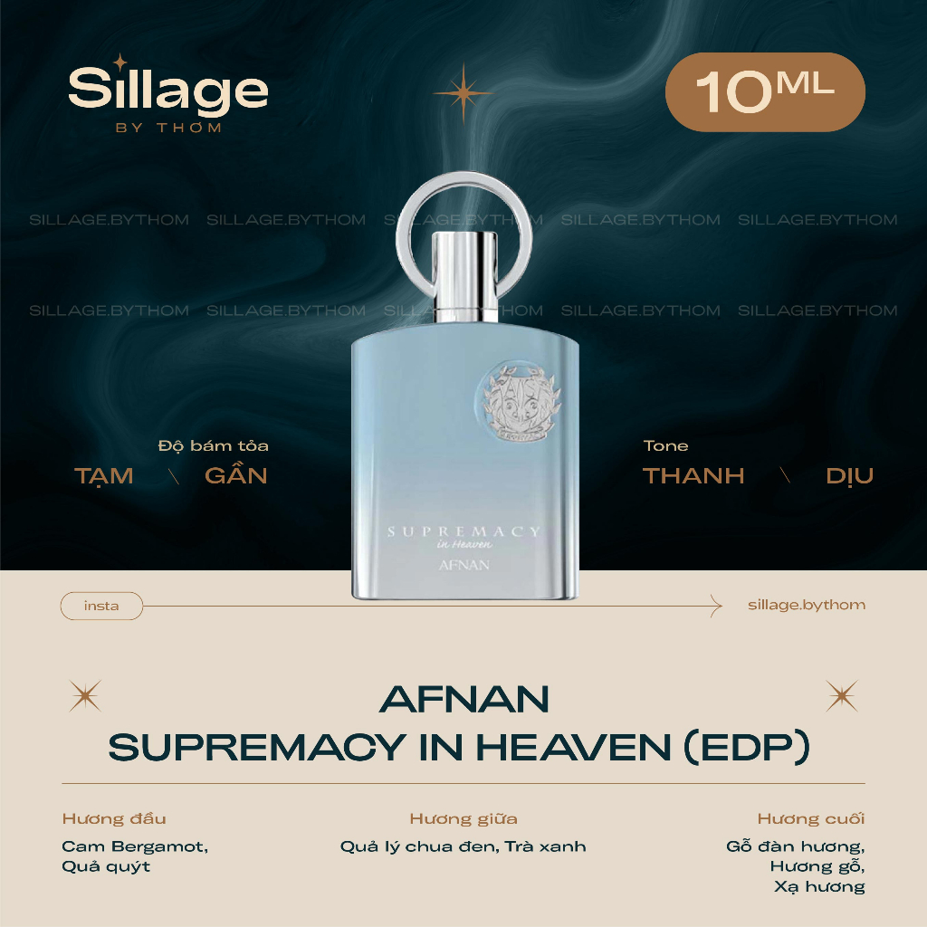 AFNAN SUPREMACY IN HEAVEN EDP | Mẫu thử nước hoa nam