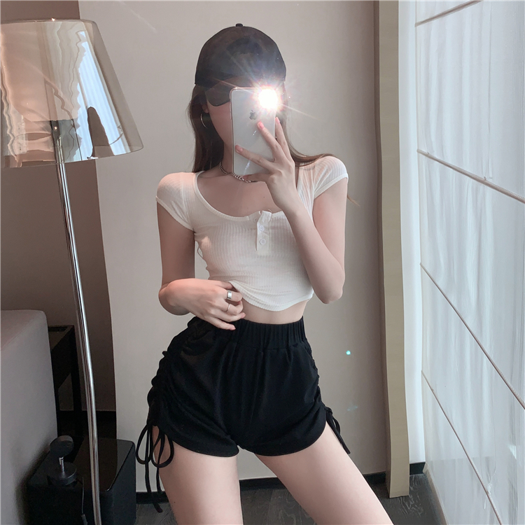 Quần đùi rút dây Q043 Quần tập Gym, yoga, aerobic, thể thao. chất thun lạnh co dãn tốt