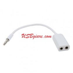 CÁP CHIA 1 RA 2 TAI NGHE CÓ MIC 3.5MM (4 POLE) DÙNG CHO ĐIỆN THOẠI, IPHONE, IPOD, GALAXY