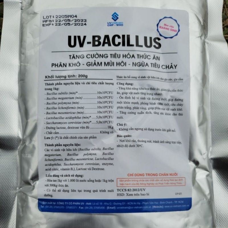 UV-BACILLUS 200g tăng cường tiêu hóa