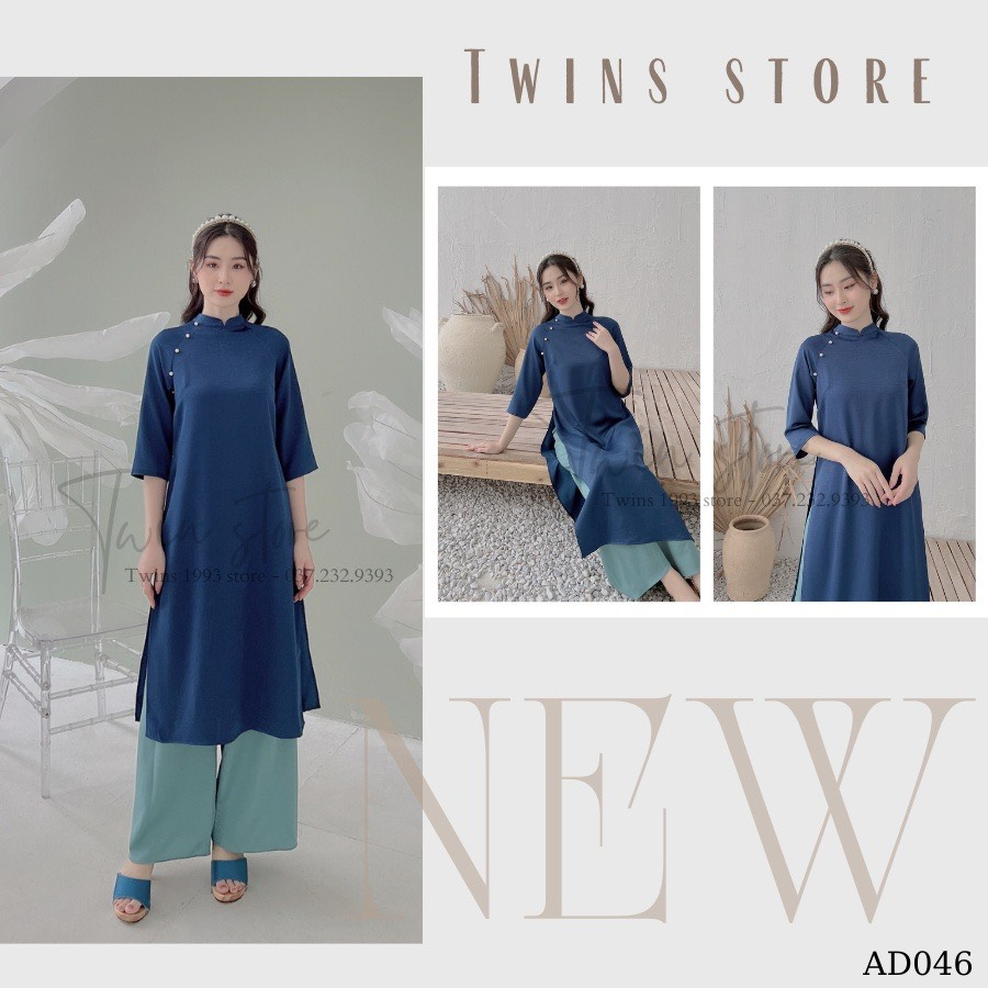 Áo Dài Cách Tân Truyền Thống Xưa Họa Tiết Trơn Nữ Đủ Màu