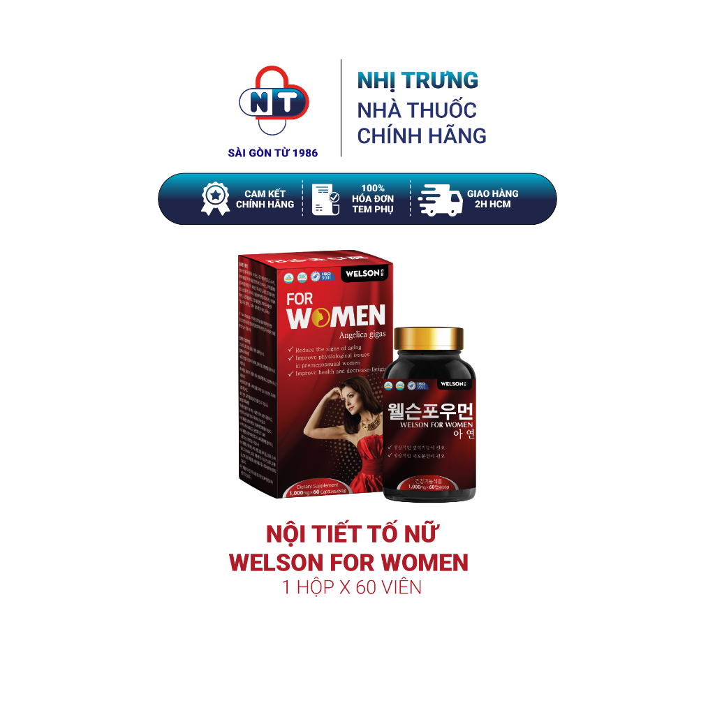 Nội tiết tố nữ Welson for Women hộp 60 viên