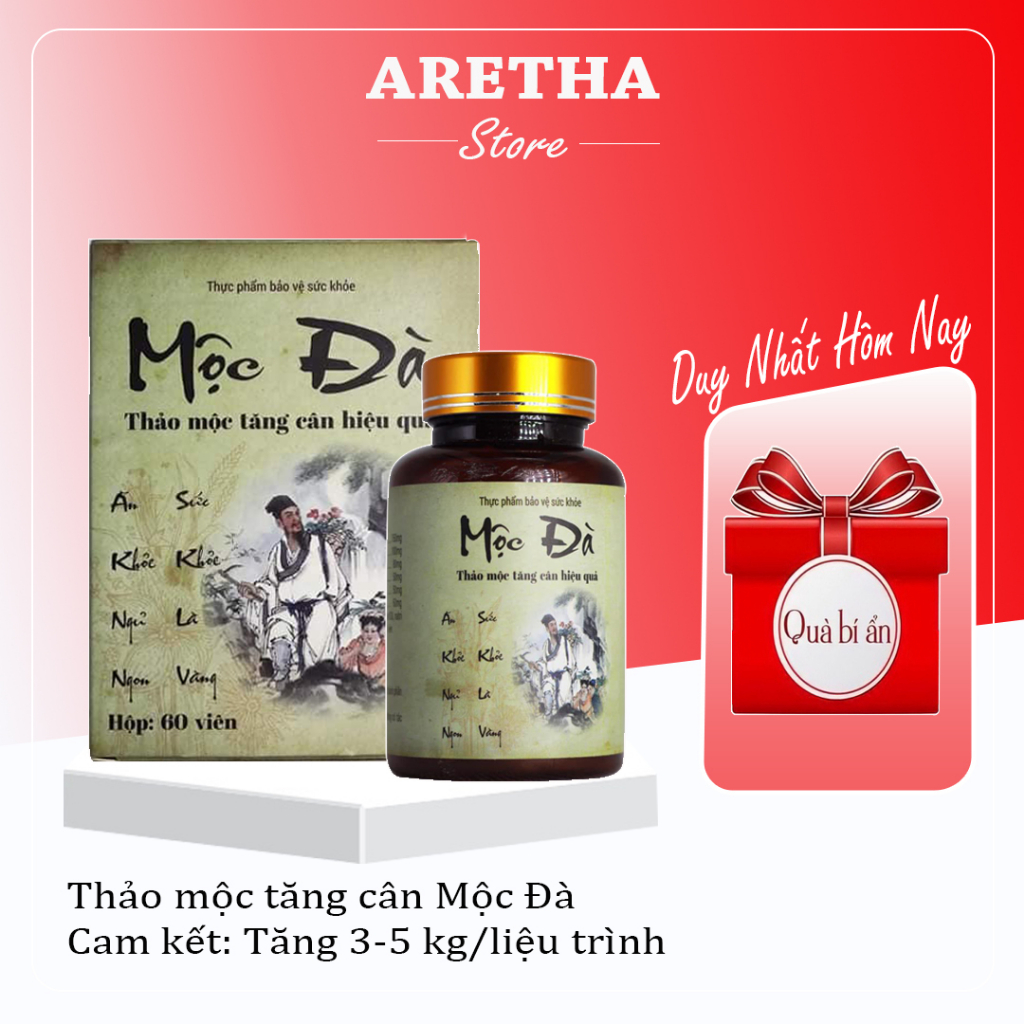 Tăng Cân Mộc Đà Chính Hãng Hộp 60 Viên Tăng Cân Cho Người Gầy